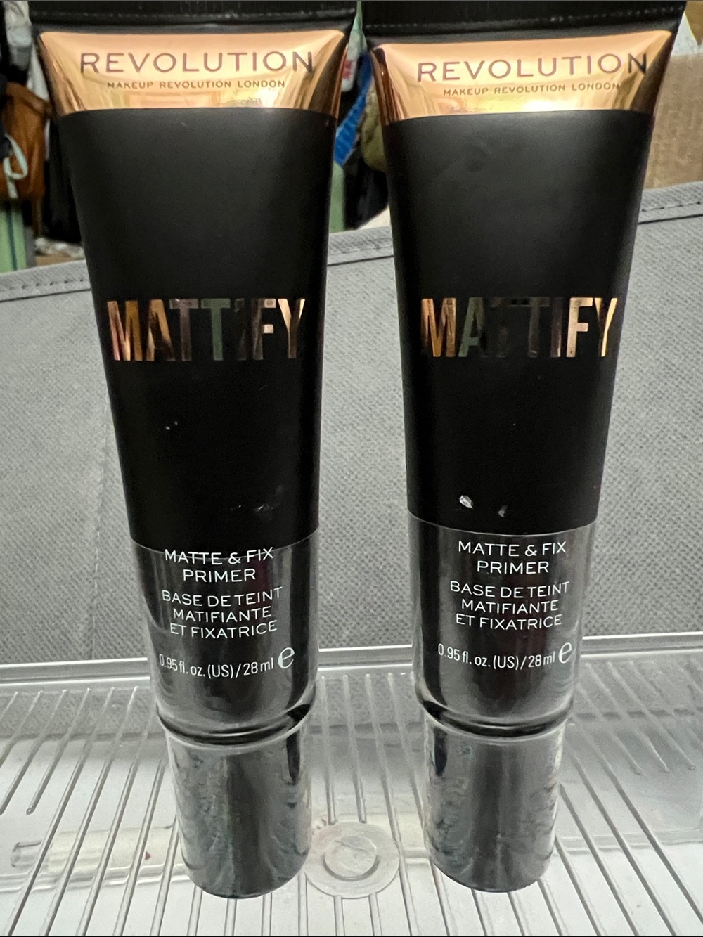 2 Revolution Matte & Fix Primer in Black with Rose Gold Accents